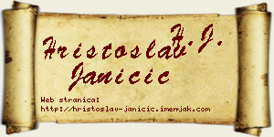 Hristoslav Janičić vizit kartica